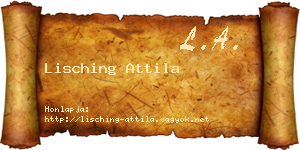Lisching Attila névjegykártya